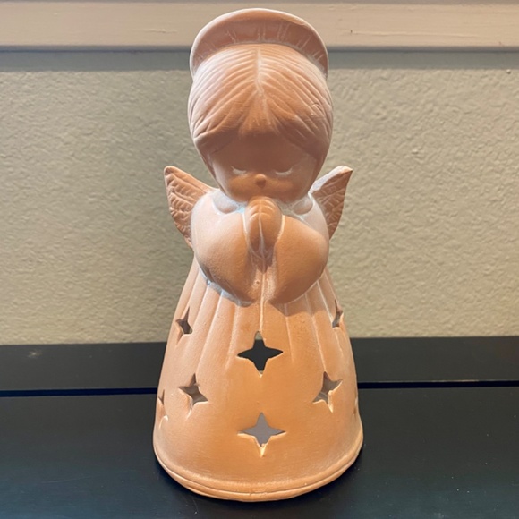 House of Lloyd Terra Cotta Praying Angel Tea Candle Holder & 4 Angel Ornaments - Picture 8 of 10